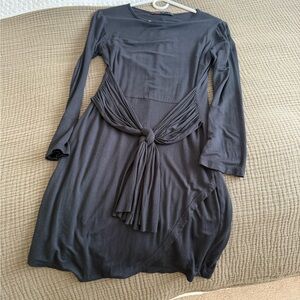 Elegant Black Long-Sleeve Dress